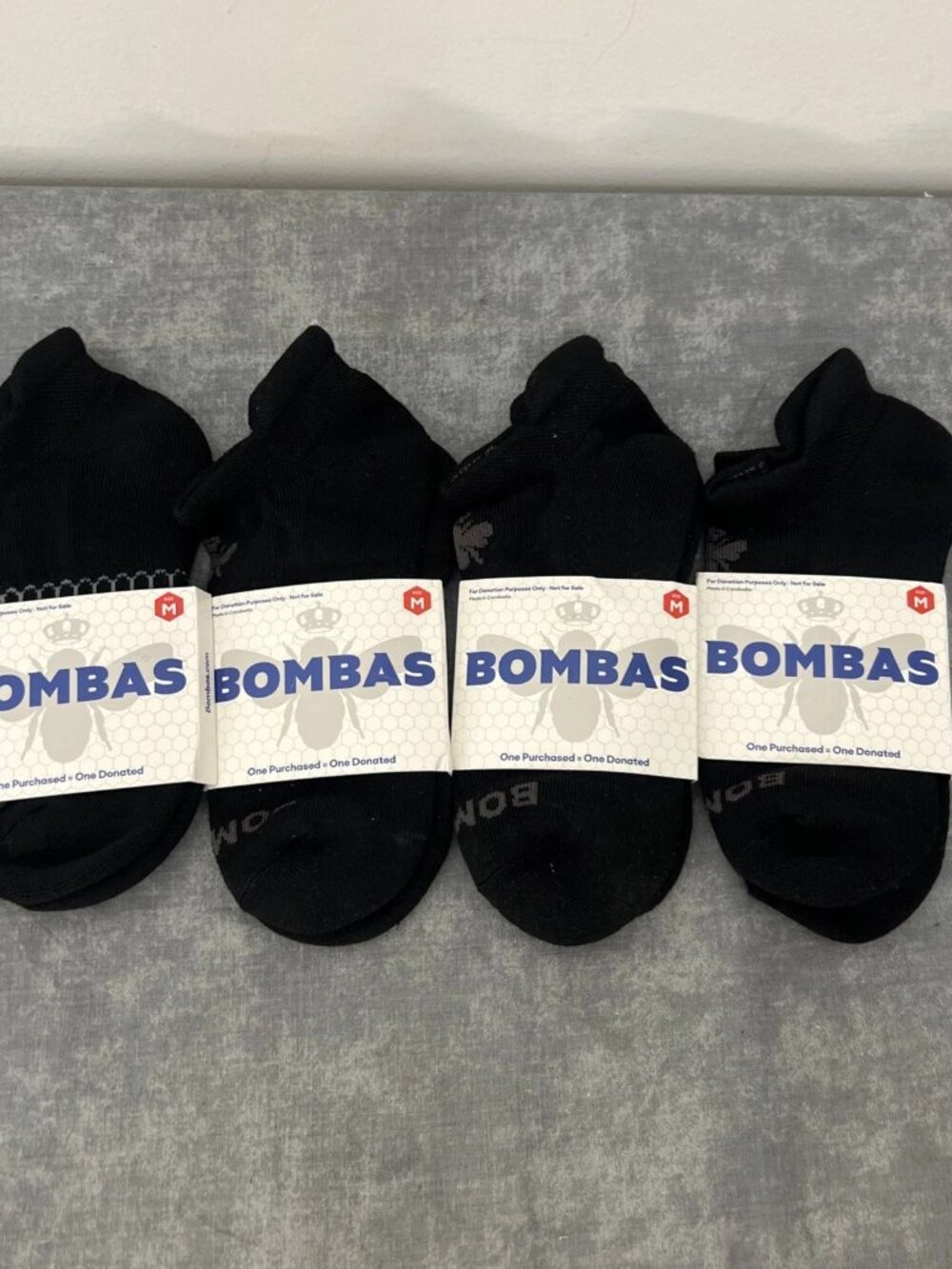 Bombas No-show Tab Ankle Socks Women's Size Medium (4) Pairs NWT